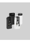 ® 20.000mAh PD Powerbank LED Işık LCD Ekran Dahili Kablo Çoklu Giriş