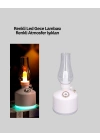 ® 280 ml Tanklı Retro Gaz Lambası Difüzör USB Şarjlı Hava Nemlendirici
