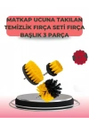 ® 3 Parça Matkap Ucu Temizlik Fırçası Dayanıklı Naylon Kıllı