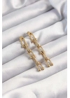 ® 316L Çelik Altın Renk Sallantılı Model Küpe