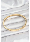 ® 316L Çelik Gold Renk 65 mm İnce Kadın Kelepçe Bileklik