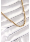 ® 316L Çelik Gold Renk Burgu Zincir Model Kadın Kolye