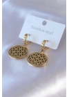 ® 316L Çelik Gold Renk Lotus Model Kadın Küpe