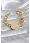 ® 316L Çelik Gold Renk Reşat Altın Model Samanyolu Kadın Bileklik