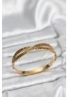 ® 316L Çelik Gold Renk Vintage Kadın Kelepçe Bileklik