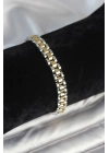 ® 316L Çelik Gold ve Gümüş Renk 7 mm Kalınlık Erkek Bileklik