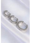 ® 316L Çelik Gümüş Renk Model 3lü Halka Küpe