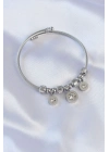 ® 316L Çelik Gümüş Renk Zirkon Taşlı Model Charm Bileklik