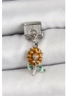 ® 316L Çelik Sallantılı Ayçiçeği Model Gümüş Renk Nomination Charm