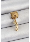 ® 316L Çelik Sallantılı Deniz Atı Model Gold Renk Nomination Charm