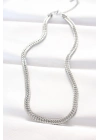 ® 316L Çelik Silver Renk Balık Sırtı Zincir Kolye