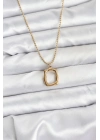 ® 316L Çelik Zincir Gold Renk Model Kadın Kolye
