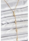 ® 316L Çelik Zincir Gold Renkli Yıldız Model Kadın Y Kolye