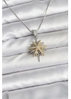 ® 316L Çelik Zincir Gümüş Renk Kutup Yıldızı Model Kadın Kolye