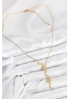 ® 316L Çelik Zirkon Taşlı Güneş Ve Ay Model Gold Renk Kadın Kolye