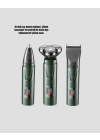 ® 3D Akıllı Kesim Teknolojili Şarjlı Tıraş Seti – 3 Başlıklı, Paslanmaz Çelik Bıçaklı