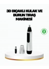 ® 3D Bıçaklı Burun ve Kulak Tıraş Makinesi Pil ile Çalışan Taşınabilir Model