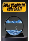 ® 3D Led Işıklı Kum Saati Gece Lambası Hareketli Sulu Kum Saati Dekoratif