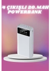 ® 4 Çıkışlı 20.000 MAH Powerbank Taşınabilir Çoklu Giriş