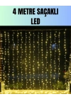 4 Metre Yılbaşı Şelale Led Perde Işık Ev Bahçe Dekor