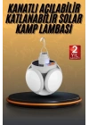 ® 5 Kanatlı Bahçe Aydınlatma Led Askılı Solar Güneş Enerji Usb Sarjlı