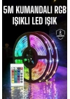 5 Metre Şerit Led RGB Işıklı Kumandalı Güç Adaptörü Her Ortama Uygun