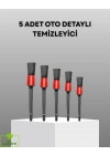 ® 5 Parça Detay Temizlik Fırçası Seti Jant Motor Havalandırma İç Dış Temizlik