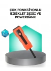® 5000 mAh Bataryalı Bisiklet Farı COB Çakar Çok Fonksiyonlu
