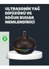 ® 550ML Ultrasonik Hava Nemlendirici ve Aromaterapi Difüzörü