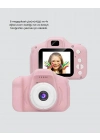® 8MP Mini Çocuk Fotoğraf Makinesi – Pembe Ses Kaydı Özellikli