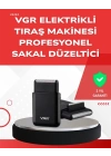 ® ABS Gövdeli Süper İnce Elektrikli Sakal Kesici – 45 dk Kablosuz Kullanım, Yanak Makası Dahil