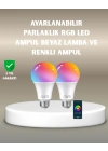 ® Akıllı 9W RGBW LED Ampul, tasaruflu romantik ışıklı