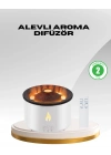 ® Alev Efektli Aromaterapi Difüzörü – 360 ml Su Hazneli, Sessiz ve Zaman Ayarlı
