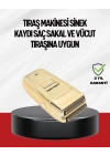 ® Altın Kaplama Kablolu Erkek Tıraş Makinesi Favori Aparatlı