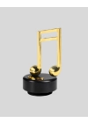® Altın Nota Figürlü Dönen Müzik Kutusu Dekoratif Music Box