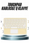 ® Android ve İOS Uyumlu Bluetooth Klavye Touchpad Slim Kablosuz Wifi Q Klavye