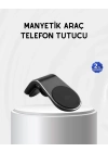 ® Araç İçi Manyetik Telefon Tutucu Güçlü Klipsli ve 360 Derece Ayarlanabilir