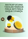 ® Banyo ve Mutfak İçin Matkap Ucu Temizlik Fırçası 3’lü Set