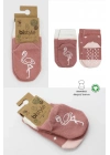 ®   2Li Hayvan Figür Kaymaz Kız Soket Çorap 10120 Pudra