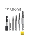 ® Bits Uzatmalı Ters Kılavuz 6 lı Set Saf Çelik Kırık Civata Vida Sökücü