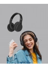 ® Bluetooth 5.0 Siyah Kablosuz Kulaklık 18 Saat Batarya Katlanabilir Tasarım