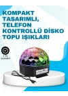® Bluetooth Bağlantılı Renkli Masaüstü Disko Topu Işık Gösterisi