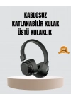 ® Bluetooth Kablosuz Kulak Üstü Kulaklık Katlanabilir Konforlu ve Şık Tasarımlı