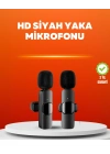 ® Çift Mikrofonlu Kablosuz Kayıt Seti iPhone Uyumlu Mini Mikrofon