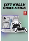 ® Çift Oyun Kollu 4K HD Ekran Nostaljik 20.000 Oyunlu Beyaz Game Stick