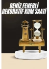 ® Dekoratif Kum Saati Deniz Feneri Retro Masa Hediyeli Eşya