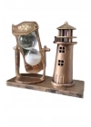 ® Deniz Feneri Kum Saati Ahşap Görünümlü Vintage Tarz Biblo