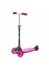 ® 3 Tekerlekli Katlanabilir Işıklı Pembe Scooter