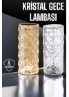 ® Gece Lambası Kristal Lamba Dokunmatik Şarjlı Hediyelik