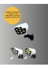 ® Güneş Enerjili LED Lamba + Güvenlik Kamerası Görünümlü– 5-8 m Hareket Algılamalı, Beyaz Işık